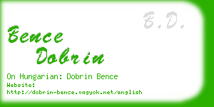 bence dobrin business card